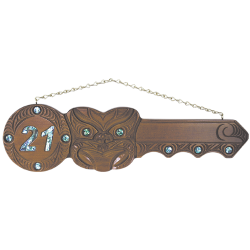 21st Key - Mask with 21 Paua Inlay