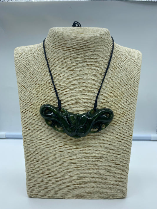 Double Manaia Breastplate - Pounamu #3