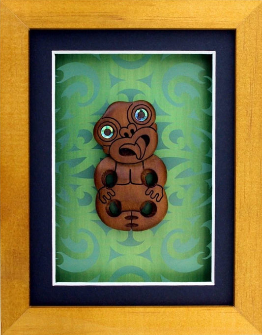 Framed Carved Tiki