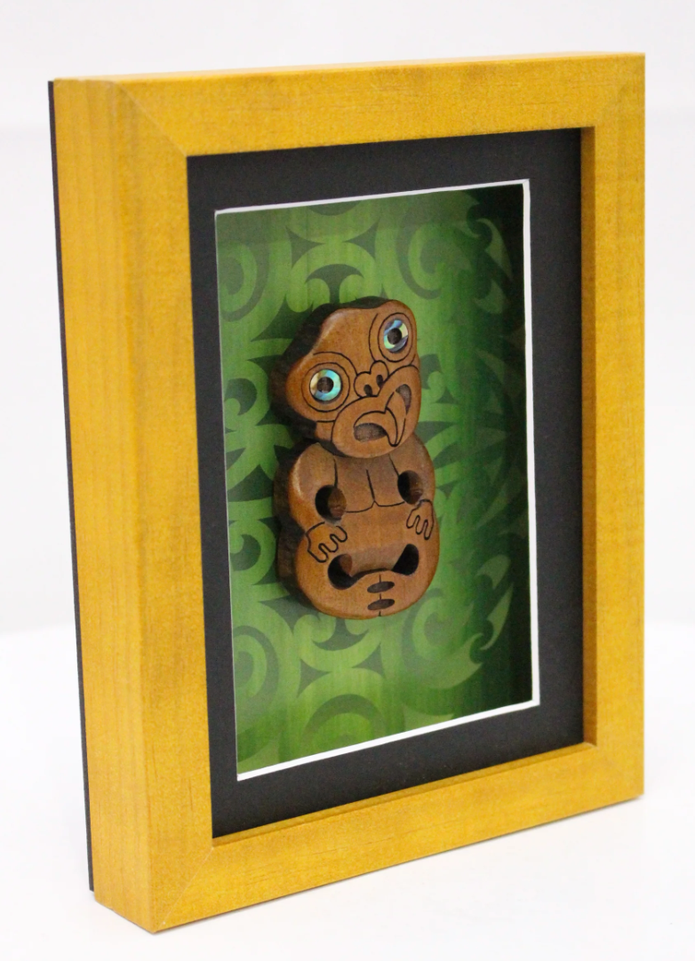 Framed Carved Tiki