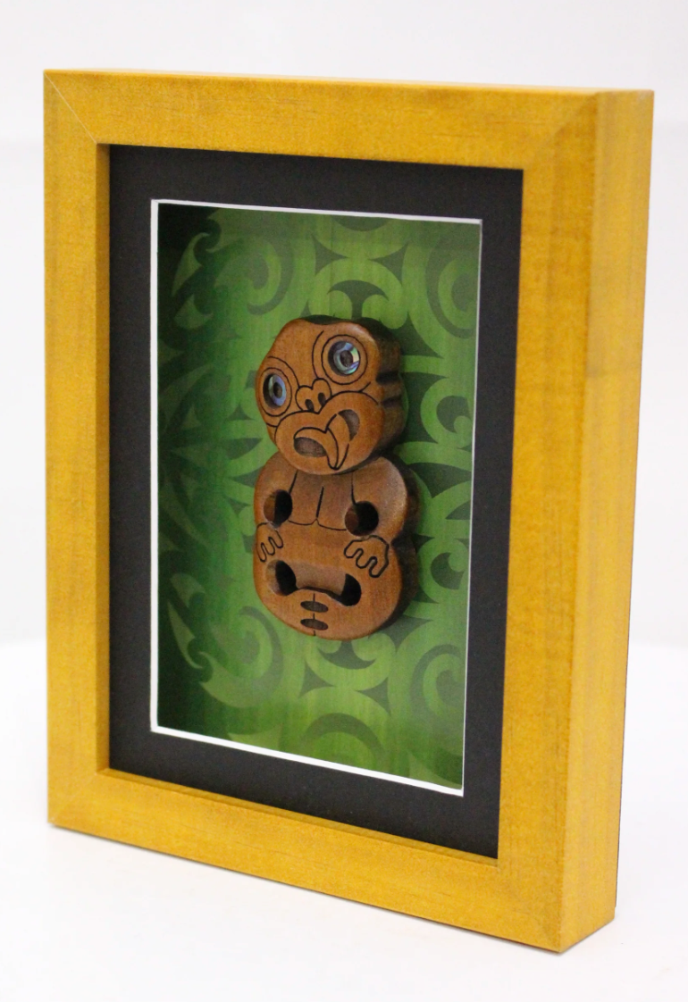 Framed Carved Tiki