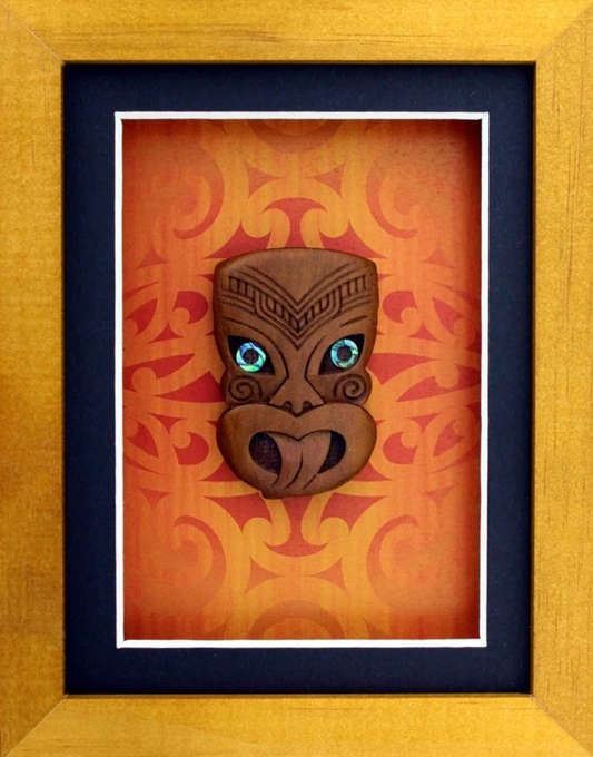 Framed Carved Wheku