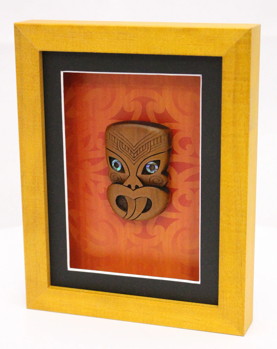 Framed Carved Wheku