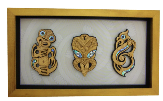 Framed Tiki, Wheku, Manaia