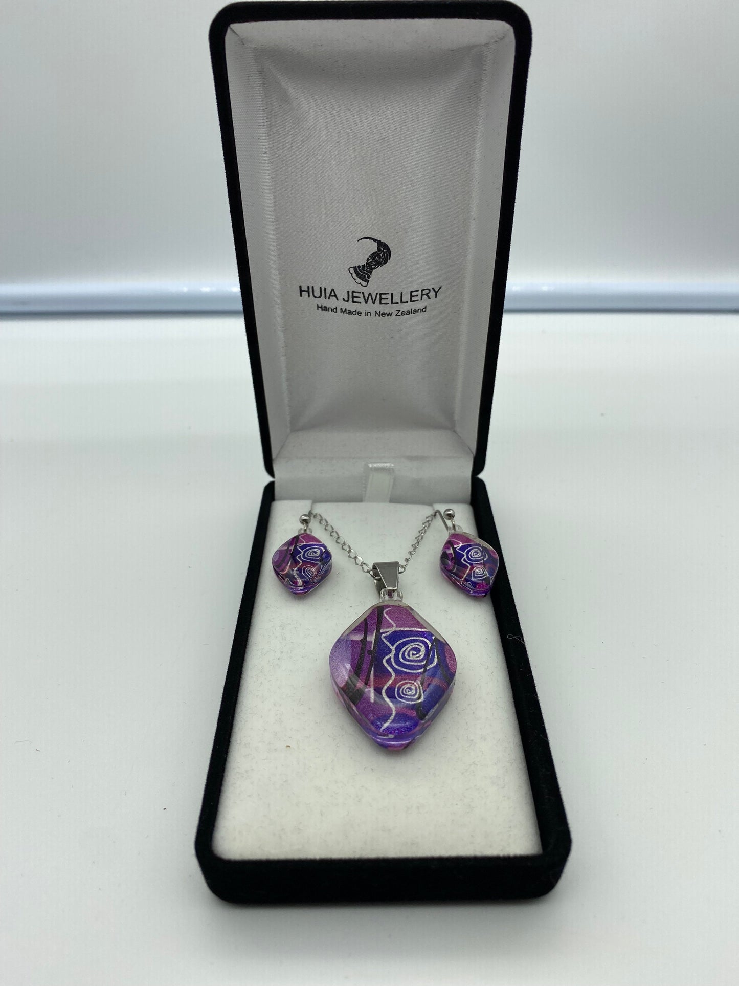 Resin Pendant and Earring Set #1