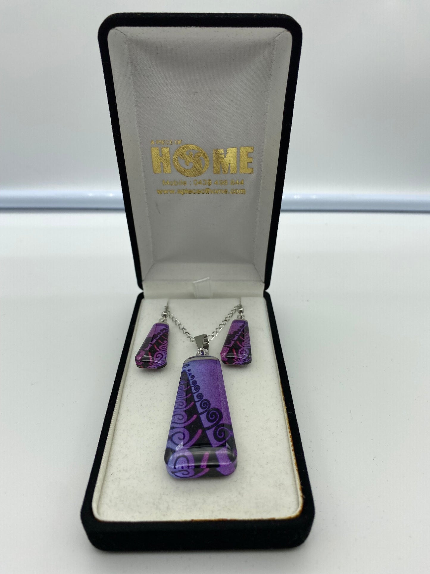 Resin Pendant and Earring Set #2