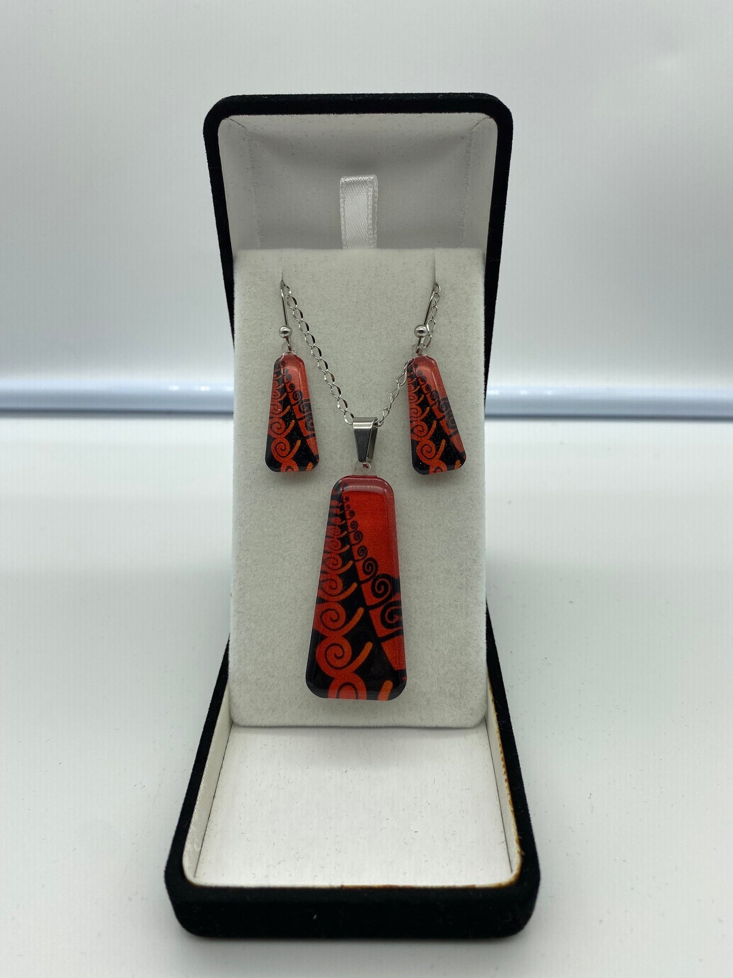 Resin Pendant and Earring Set #2