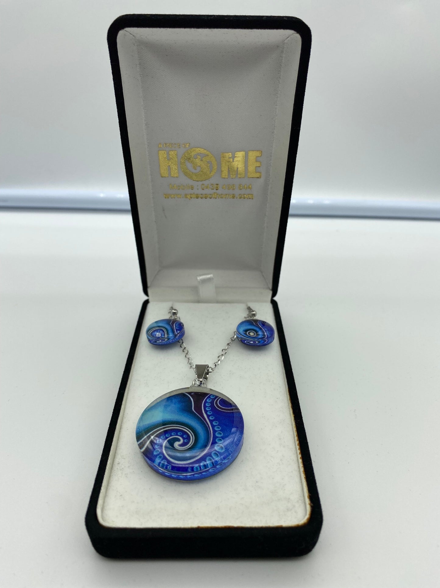 Resin Pendant and Earring Set #4