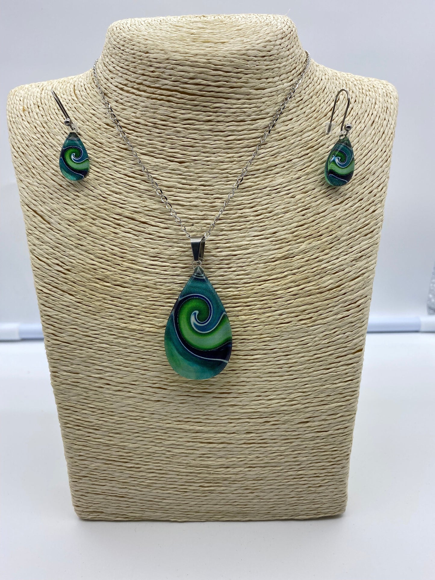 Resin Pendant and Earring Set #5