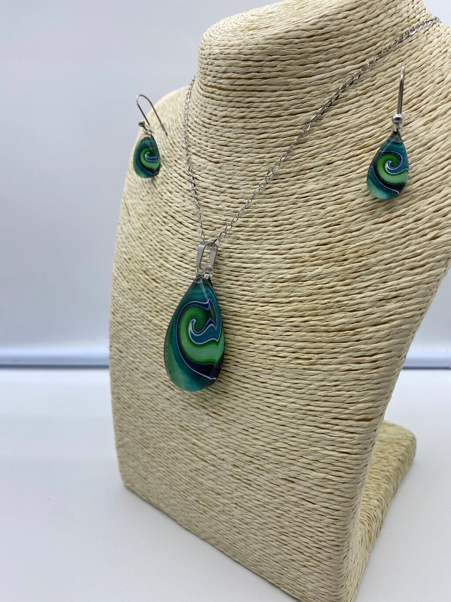 Resin Pendant and Earring Set #5