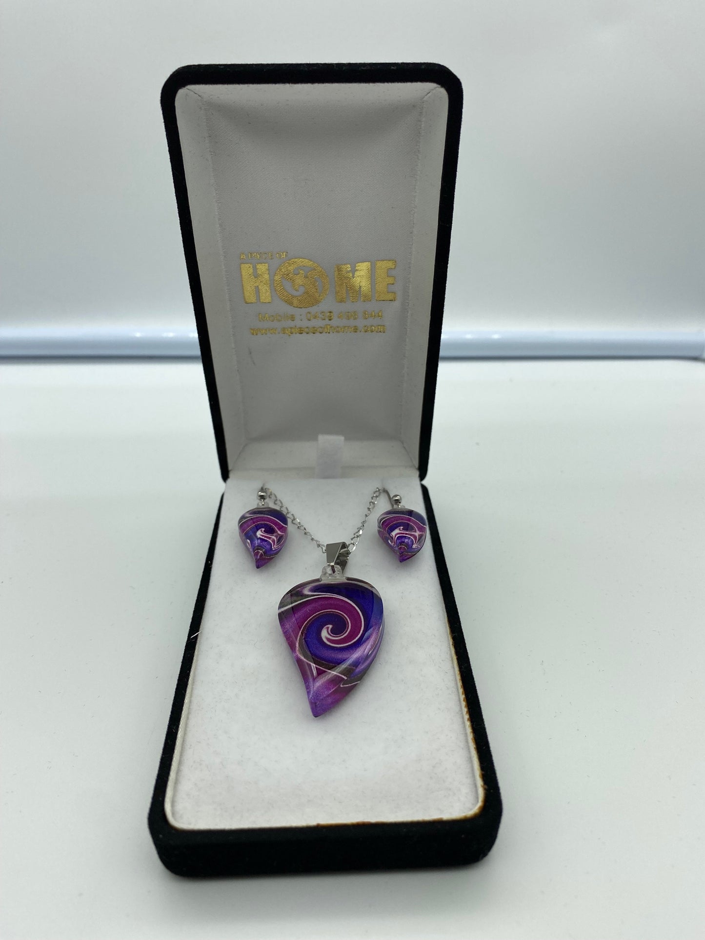 Resin Pendant and Earring Set #3