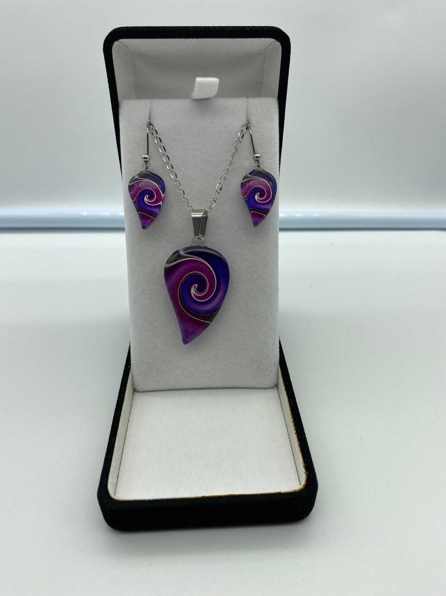 Resin Pendant and Earring Set #3