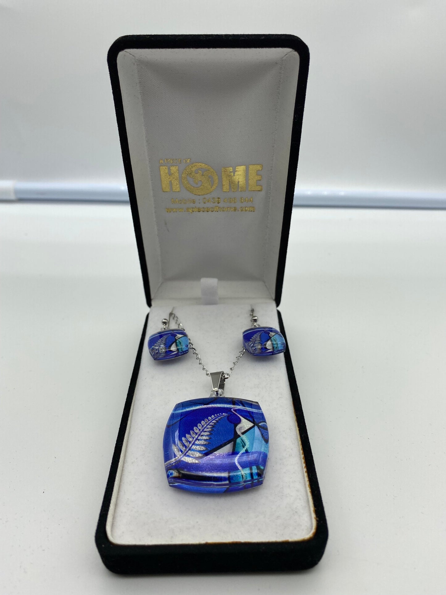 Resin Pendant and Earring Set #6