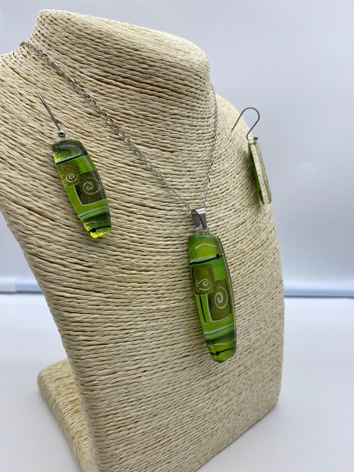 Resin Pendant and Earring Set #7