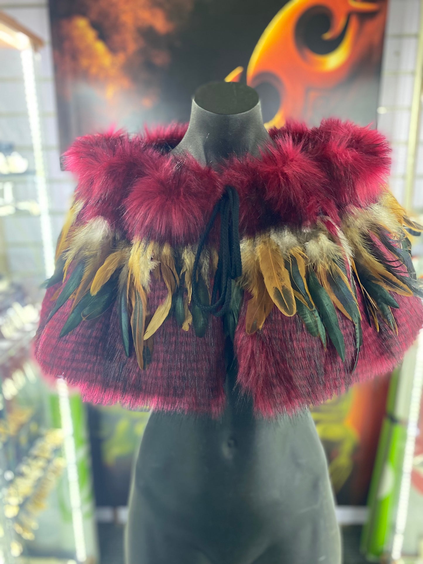 Adult Faux Fur Kakahu Cape